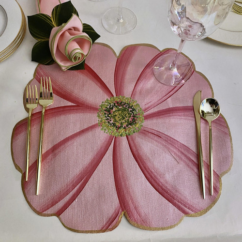 Carole Shiber Designs Anenome Placemat Pink