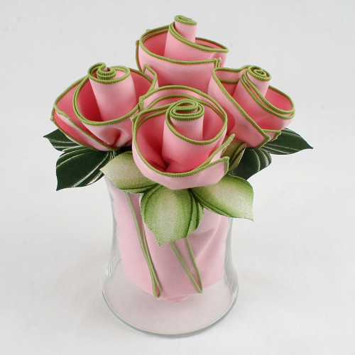 Carole Shiber Designs Soft Pink Napkin Bouquet