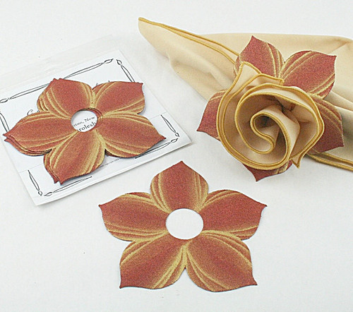 Carole Shiber Designs Bouquet Napkin Ring - Copper/Gold