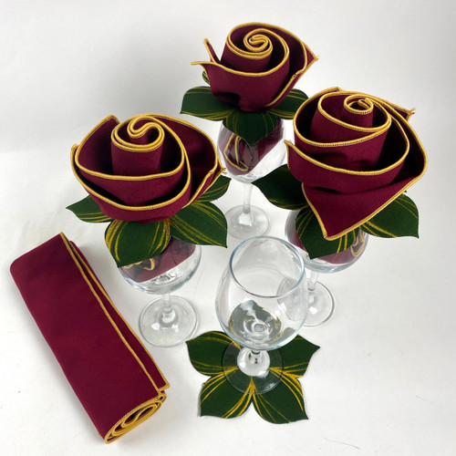 Carole Shiber Designs Burgundy Bouquet