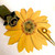 Fall-to-Thanks-to-Everyday Gratitude Carole Shiber Designs, decorative yellow sunflower and gold-toned spoon and knife on a white background.