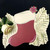 Add a Holiday Stocking Placemat Carole Shiber Designs, festive holiday-themed placemat featuring a red Christmas stocking decorated with a white fluffy top, surrounded by green leaves and a small red flower.
