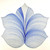 7 Point Leaf - Light Blue/Dark Blue Carole Shiber Designs, an artistic leaf-shaped design with gradient blue shades on a white background.
