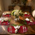 Cherries Placemat, set of six red placemats with cherry design for a dining table.