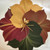 Autumn 4 Leaf Placemats, decorative placemats designed to resemble colorful autumn leaves in yellow, red, and green hues.