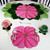 Pastel Poppy Placemat-Pink Carole Shiber Designs, pink floral placemats with green leaves on a white table with matching pink and green floral decor. Pastel Poppy Placemat-Pink Carole Shiber Designs, pink floral placemats with green leaves on a white table with matching pink and green floral decor.