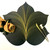 Carole Shiber Designs 5 Point Fountain Leaf - Pine with Gold and Bronze Highlights 