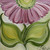 Birthday Girl Gerbera Daisy by Carole Shiber Designs, a vibrant painting of a pink gerbera daisy with green leaves against a light background.