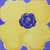 Carole Shiber Designs Yellow Pansy on French Blue