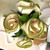 Classic Ivory Topiary, Set of 6 by Carole Shiber Designs featuring decorative faux topiary in cream and green with rolled fabric details.
