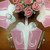 Vintage Party Gift Box - Pink/White