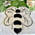 Carole Shiber Designs Bee Seated Hand-Painted Honey Bee Placemat