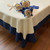 Interlocking Leaf, Deep Blue/Frost Carole Shiber Designs decorative table centerpiece with blue and cream-colored leaves and intricate spirals, placed on a cream and navy tablecloth. Interlocking Leaf, Deep Blue/Frost Carole Shiber Designs decorative table centerpiece with blue and cream-colored leaves and intricate spirals, placed on a cream and navy tablecloth.