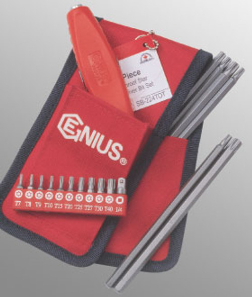 Genius Tools Tamperproof Star Screwdriver Bit Set 24 Pc SB-224TOT