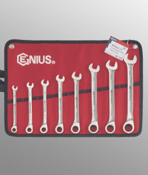 Genius Tools SAE Combination Gear Wrench 8 Pc Set GW-7108S