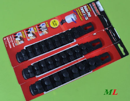Ernst Manufacturing Tools 3-pc Black 8" Twist Lock Socket Organizer Set 8426-27-28 USA