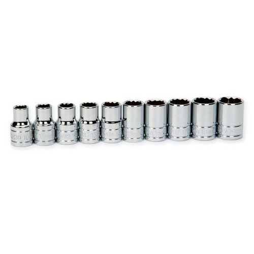 Williams Tools Metric 1/2" Drive Shallow 12 Point Sockets Set 10-Pcs 32930