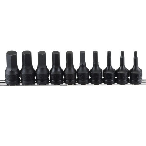 Genius Tools SAE 1/2" Drive Hex Head Driver 10 Pc Set TH-410S