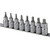 Genius Tools 1/2" Drive Star Bit Socket Set 8 Pc BS-408T