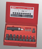 Genius Tools Metric 1/2" Drive Hex Head Socket Set 15 Pc TH-415H