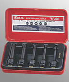 Genius Tools 3/8" Drive Triple Square Head Driver Set 5 Pc TM-305