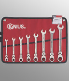 Genius Tools SAE Combination Flex Head Gear Wrench 8 Pc Set GW-7308S