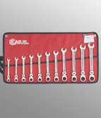 Genius Tools Metric Combination Flex Head Gear Wrench 11 Pc Set GW-7411M