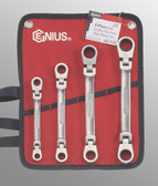 Genius Tools SAE Double Flex Head Gear Wrench 4 Pc Set GW-7704S