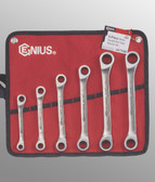 Genius Tools Metric Double Box Gear Wrench 6 Pc Set GW-7006M