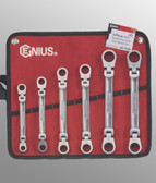 Genius Tools Metric Double Flex Head Gear Wrench 6 Pc Set GW-7806M