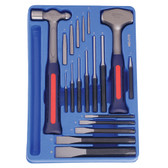 Genius Tools Punch, Chisel & Hammer 19 Pcs Set MS-019