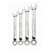 Williams Tools Metric High Polish Reversible Ratcheting Combination Wrenches Set 4-Pcs MWS-4RC