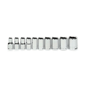 Williams Tools 1/4" Drive Shallow 12 Point SAE Sockets Set 10-Pcs 30923