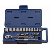 Williams Tools Metric 6 Point 3/8" Drive Socket and Drive Tool Set 15-Pcs 50665