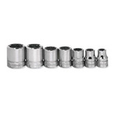 Williams Tools USA SAE 3/8" Drive Shallow 4 & 8 Point Sockets Set 7-Pcs WSBD-7RC