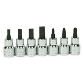 Williams Tools 3/8" Drive Screwdriver Bit Sockets Set 7-Pcs 31908