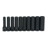 Williams Tools Metric 1/2" Drive Deep Impact 6 Point Sockets Set 10-Pcs 37913