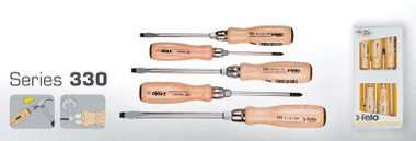 Felo Germany Tools 5 pc Slotted & Phillips Wooden Handle