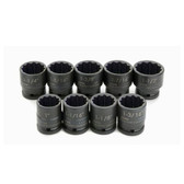 Williams Tools SAE 3/4" Drive Shallow Impact 12 Point Sockets Set 9-Pcs 38925