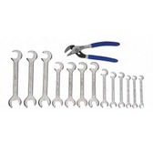 Williams Tools SAE Miniature 15å¡ x 80å¡ Double Head Open End Wrenches Set 14-Pcs WS-1142PCA