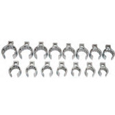 Williams Tools SAE 1/2" Drive Flare Nut 12 Point Crowfoot Wrench Set 15-Pcs WSSCF-15