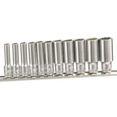 Genius Tools Metric 1/4" Drive Deep Hand Socket 11 Pc Set TW-211MD