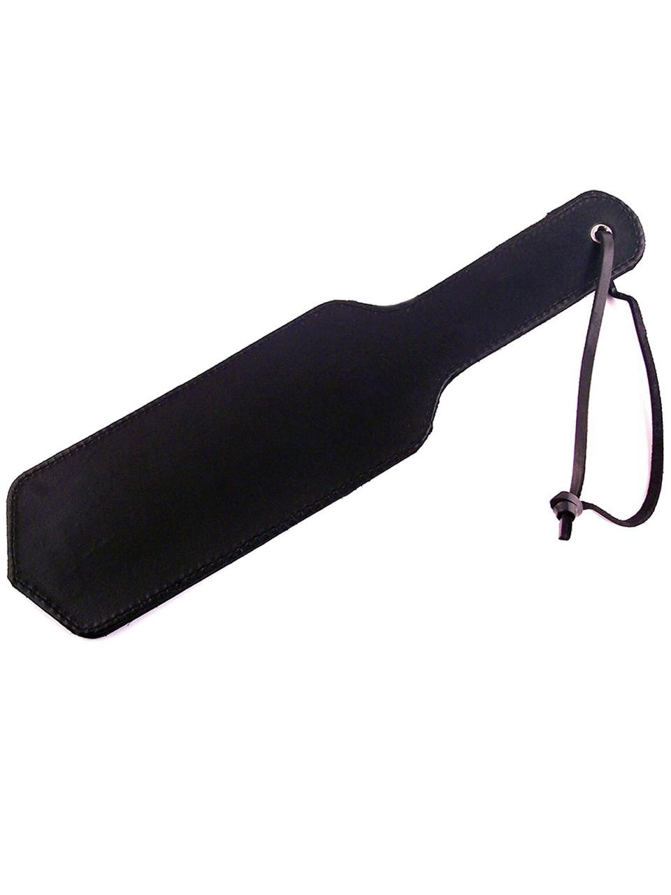 Rouge Open Folded Black Leather bondage paddle for spanking bdsm flogger  Slapper