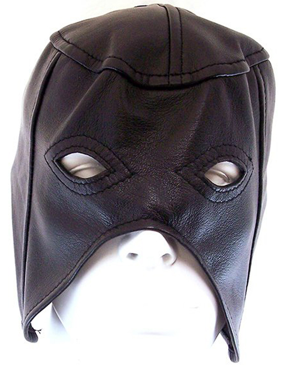 akademisk Imidlertid Lår Rouge Black Leather Half Face Mask Hood Gimp Slave Bondage BDSM ABDL