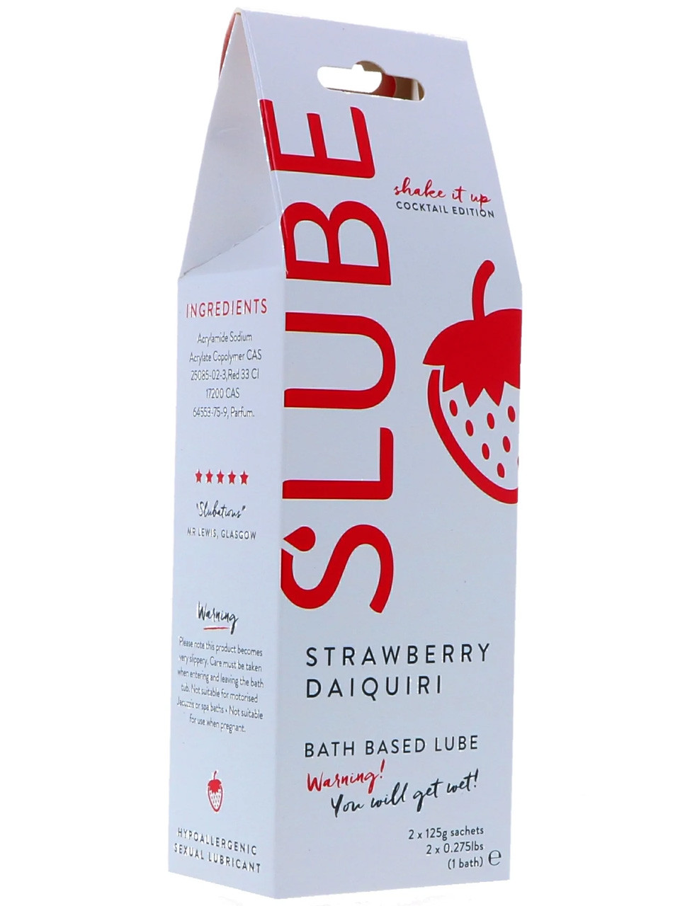 Slube Strawberry Daiquiri Water Based Bath Gel 250g Wet And Messy Fetish Gooey Gunge Slime photo
