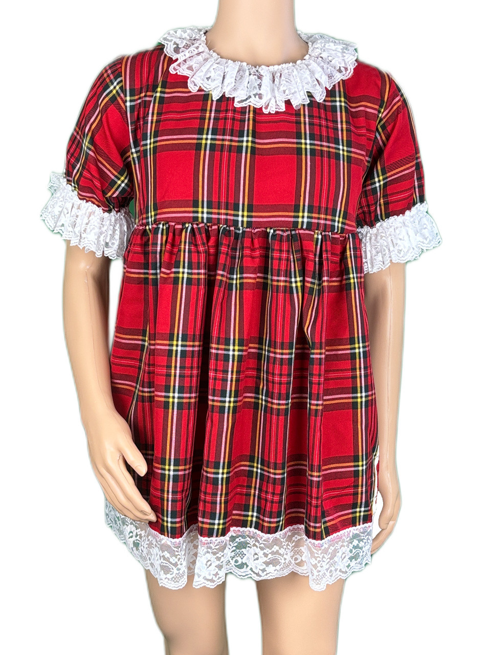 Cuddlz Red Tartan Baby Doll Dress FemBoy Clothing FemBoi Sissy
