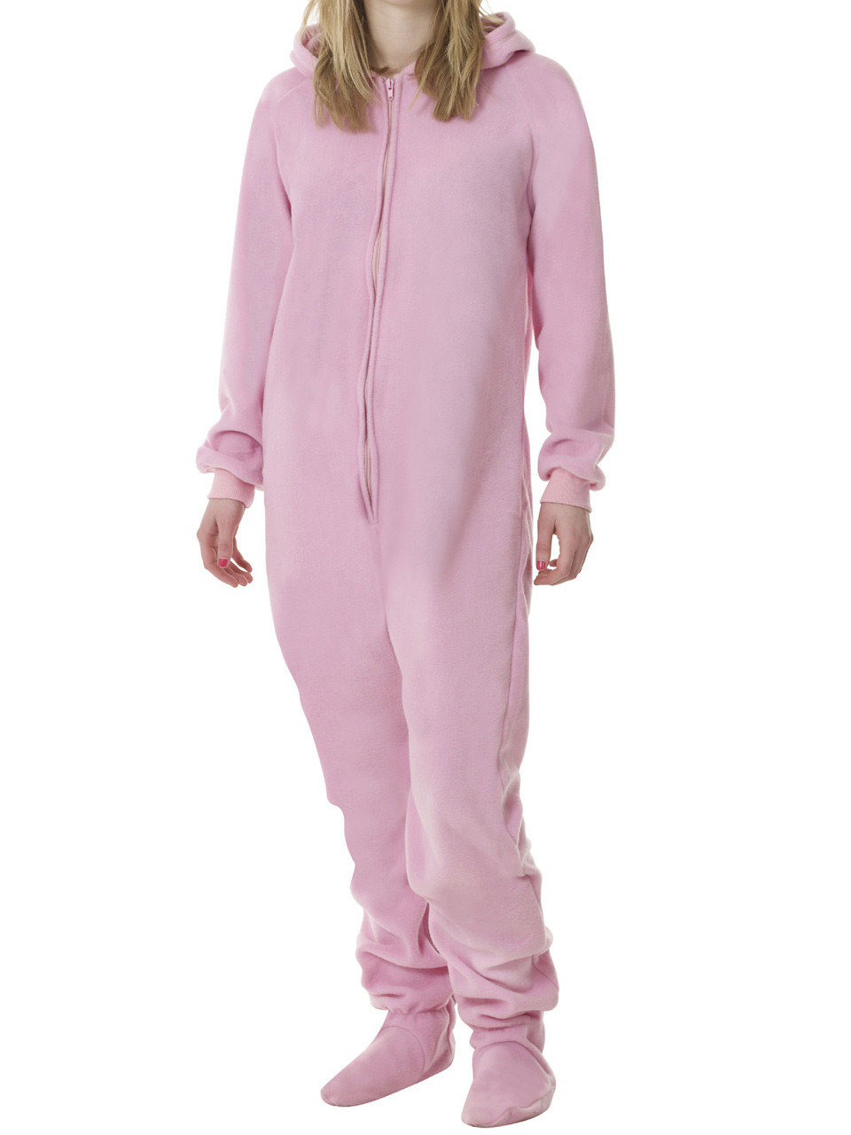 Pink Adult Onesie All In One Footed Sleeper