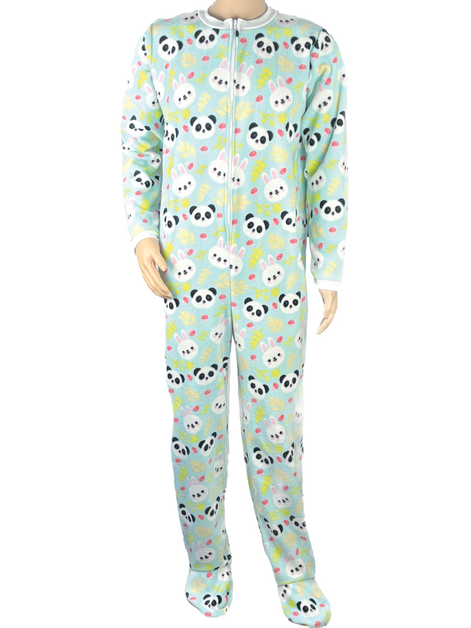Cuddlz custom made footed pyjamas for adults with locking lockable