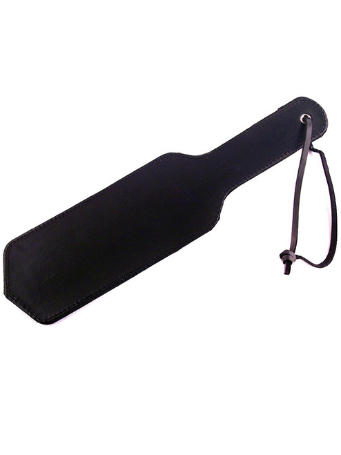 Rouge Folded Black Leather bondage paddle for spanking with riveted handle  bdsm flogger ABDL