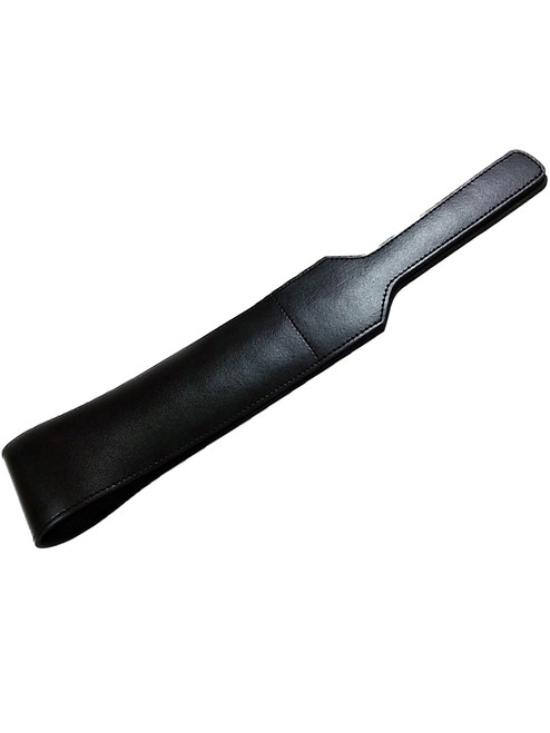 Rouge Folded Black Leather bondage paddle for spanking with riveted handle  bdsm flogger ABDL